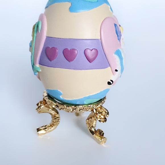 Alice In Wonderland Decorative Egg, W/ Box And Stand, Gift For Disney Collectors - Picture 3 of 10